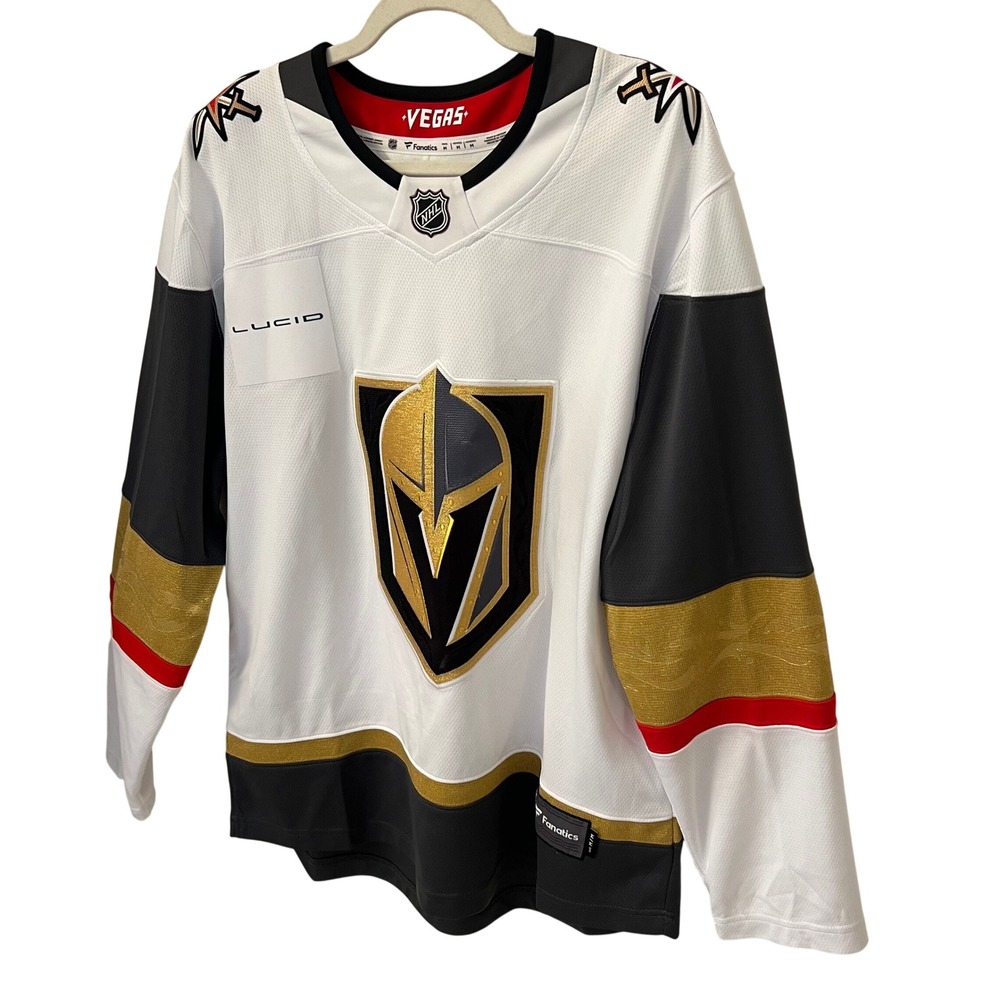 Fanatics NWT Vegas Golden Knights NHL Breakaway Away Jersey White Gold. Medium - Picture 2 of 14